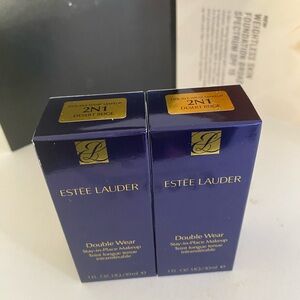 Lots of 2 Estée Lauder Double Wear Stay-in-Place Foundation, 1 OZ / Each New 2N1